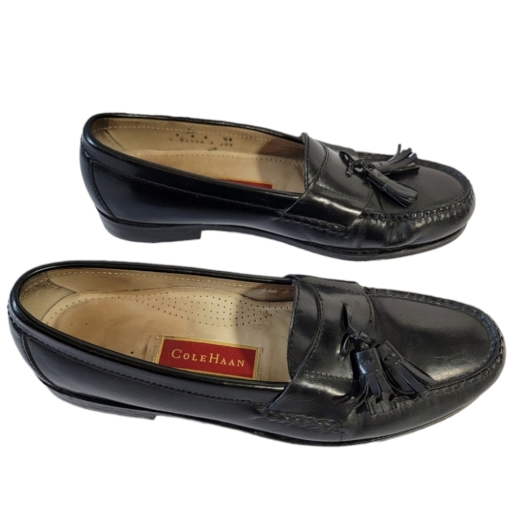 VTG COLE HAAN PRIME Men's Loafer Sz 10-11 Black Leather Kiltie Business Casual